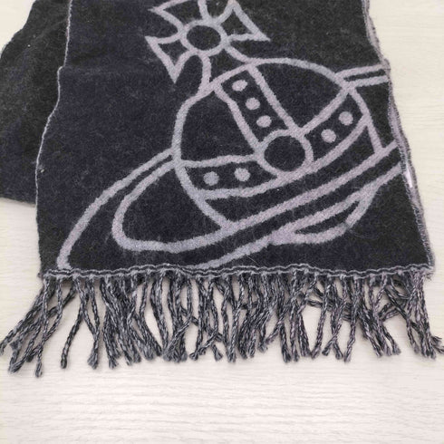 ヴィヴィアンウエストウッド Vivienne Westwood リバーシブルウールマフラー メンズ