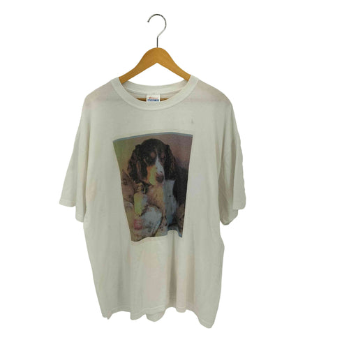 ヘインズ Hanes 90-00s アニマル イラスト プリント クルーネックTシャツ メンズ 2XL