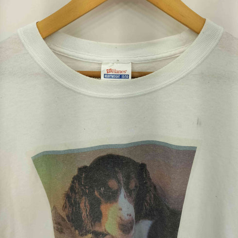 ヘインズ Hanes 90-00s アニマル イラスト プリント クルーネックTシャツ メンズ 2XL