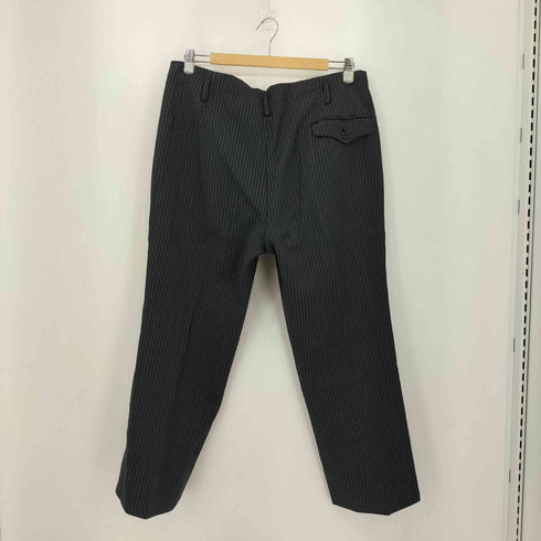 GIN-TEX TAKAGIN KEORI 髙銀毛織 2タック ボタンフライ ウール ストライプ スラックス パンツ メンズ