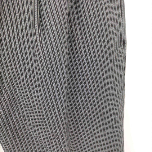 GIN-TEX TAKAGIN KEORI 髙銀毛織 2タック ボタンフライ ウール ストライプ スラックス パンツ メンズ