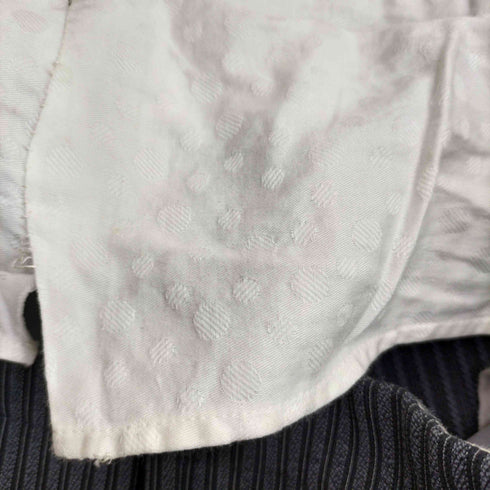 GIN-TEX TAKAGIN KEORI 髙銀毛織 2タック ボタンフライ ウール ストライプ スラックス パンツ メンズ