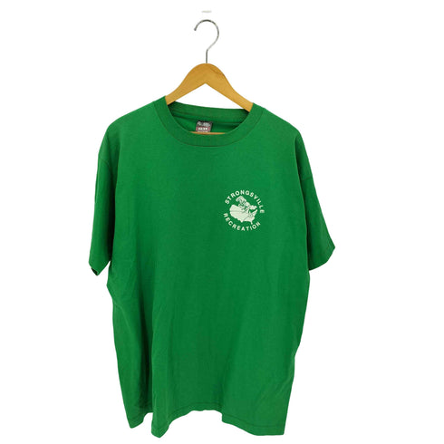 フルーツオブザルーム FRUIT OF THE LOOM 90s USA製 STRONGSVILLE RECREATION プリント シングルステッチ クルーネックTシャツ メンズ import:XL
