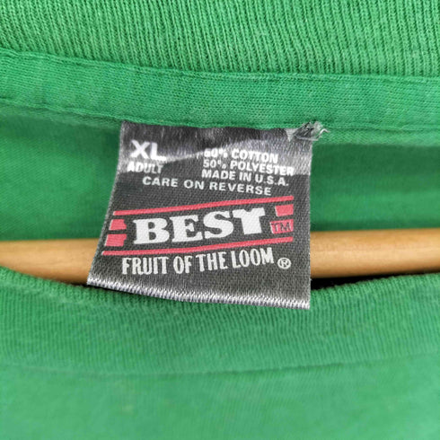 フルーツオブザルーム FRUIT OF THE LOOM 90s USA製 STRONGSVILLE RECREATION プリント シングルステッチ クルーネックTシャツ メンズ import:XL