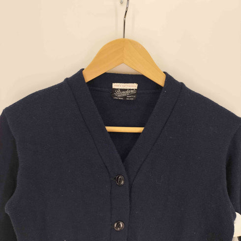 STANDARD ROBIN PATTERSON FW ワッペン 猫目ボタン ウール カーディガン レディース