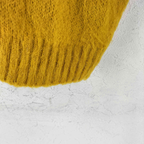 KOOKY'N アルパカ混 モヘアライク シャギーニット カーディガン メンズ FREE