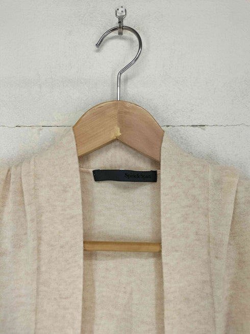 ユーバイスピックアンドスパン U by SPICK&SPAN レースアップフェザートリム ロングカーディガン レディース FREE