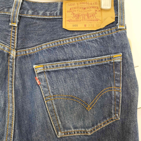 リーバイス Levis 501 バレンシア製 1998年製造 ボタン裏刻印555 ボタンフライ ストレートデニムパンツ メンズ W33L32