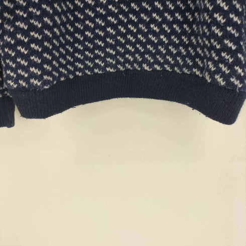 エルエルビーン L.L.Bean 60S ノルウェー製 総柄 筆記体タグ ウール クルーネック バーズアイ ニット レディース import:S