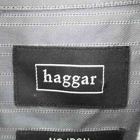 ハガークロージング HAGGAR ストライプ L/S シャツ メンズ import:M