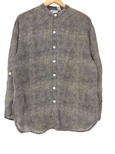 チコズデザイン CHICOS DESIGN 80-90S レーヨン 総柄 L/S ブラウス レディース 1