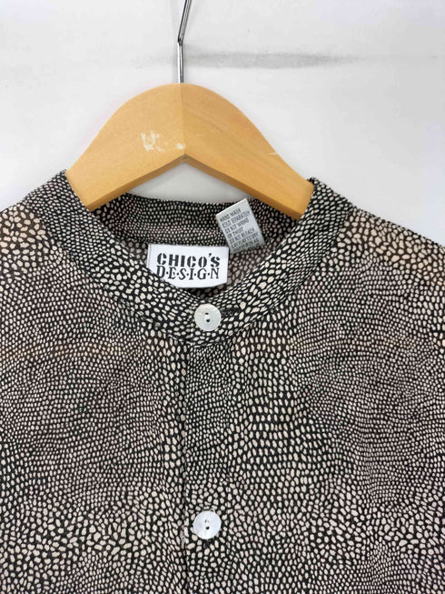 チコズデザイン CHICOS DESIGN 80-90S レーヨン 総柄 L/S ブラウス レディース 1