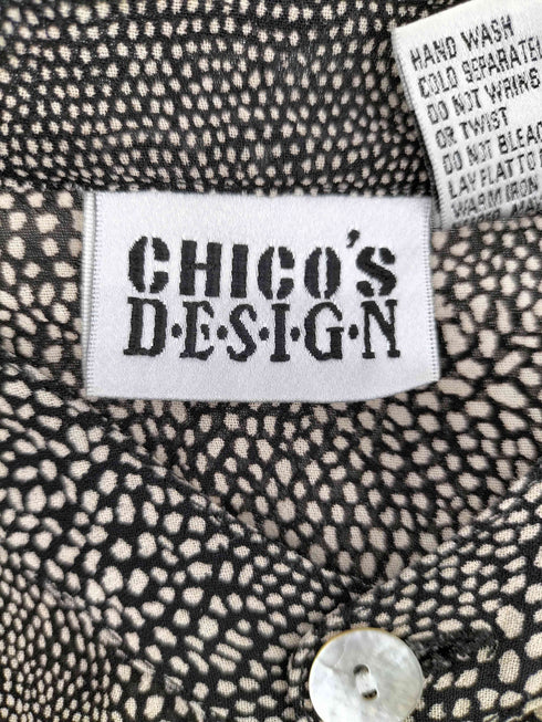 チコズデザイン CHICOS DESIGN 80-90S レーヨン 総柄 L/S ブラウス レディース 1