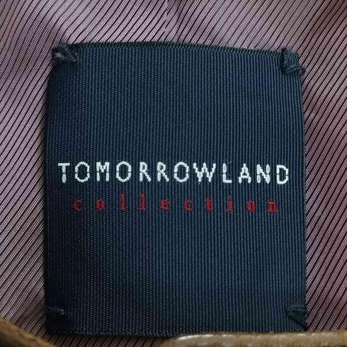 トゥモローランドコレクション TOMORROWLAND collection ノーカラー シープレザー ジャケット レディース JPN:38
