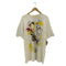 両面 コミック イラストプリント クルーネックTシャツ メンズ