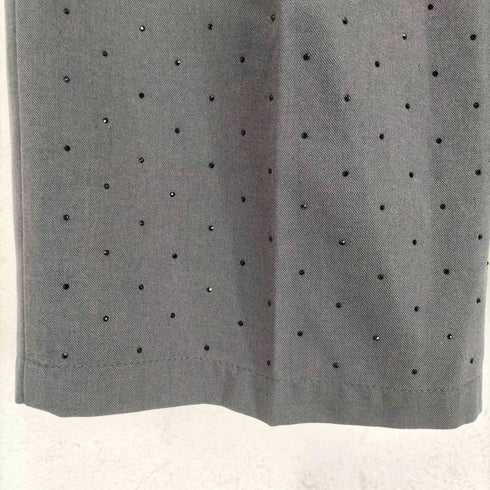 エーアイシー AIC. レーヨン混 ビジュー装飾 タックスラックス レディース JPN:M