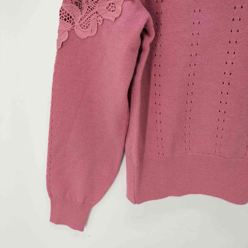 ジルスチュアート JILLSTUART レースコンビハイゲージニット レディース FREE