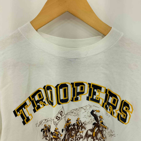 スクリーンスターズ SCREEN STARS 90s USA製 TROOPERS プリント シングルステッチ クルーネックTシャツ メンズ import:XL