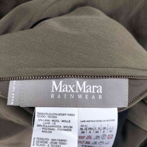 マックスマーラ MAX MARA RAINWEAR ウール混 中綿 リバーシブル ステンカラーコート レディース JPN:40