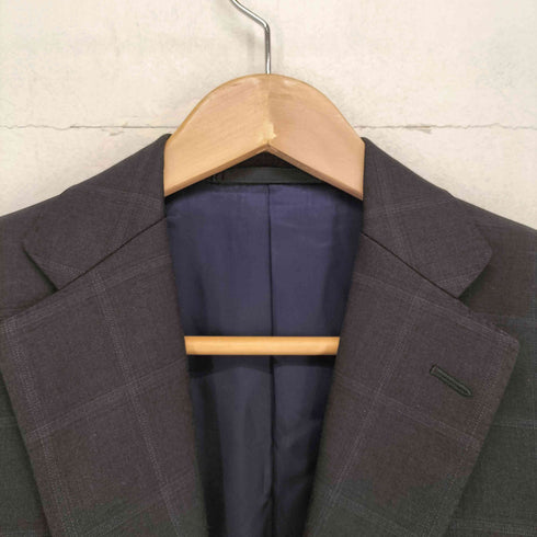 イセタンメンズ ISETAN MENS ロロピアーナ ウール チェック柄 2ボタン テーラードジャケット メンズ