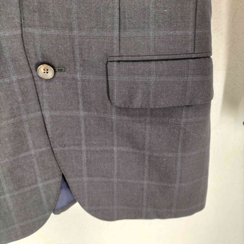 イセタンメンズ ISETAN MENS ロロピアーナ ウール チェック柄 2ボタン テーラードジャケット メンズ