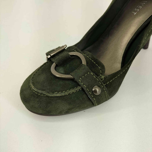 ナインウエスト NINE WEST フロントバック スエードオープントゥパンプス レディース 6M