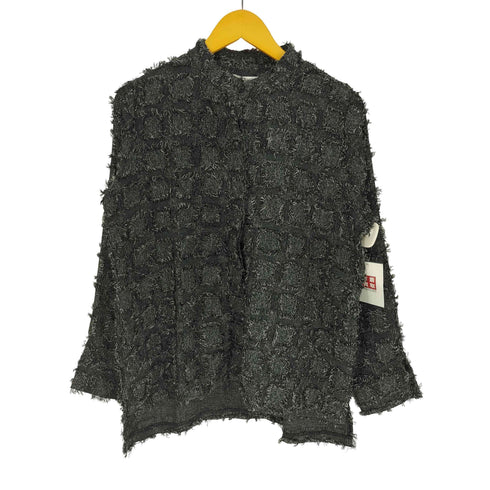 リュミエ Lumier ジャガード L/S ノーカラー シャツ レディース FREE