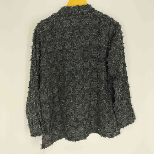 リュミエ Lumier ジャガード L/S ノーカラー シャツ レディース FREE