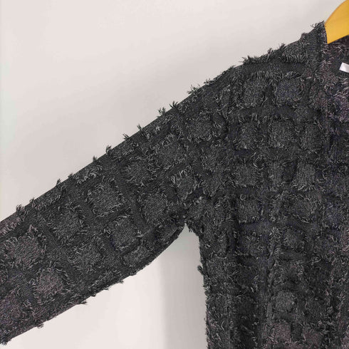 リュミエ Lumier ジャガード L/S ノーカラー シャツ レディース FREE