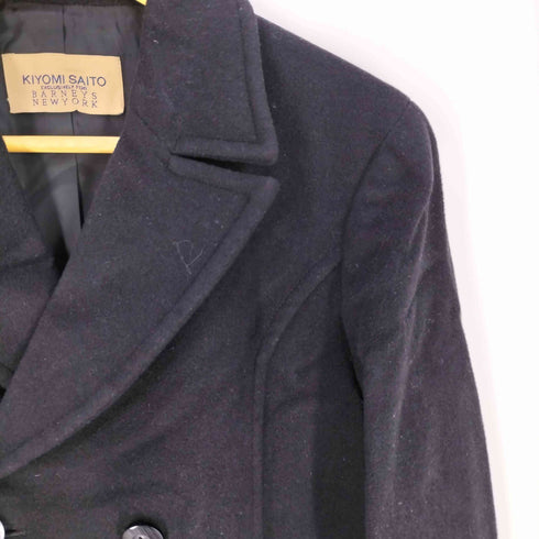 バーニーズニューヨーク BARNEYS NEWYORK KIYOMI SAITO アンゴラカシミヤ混 ウールダブル ハーフコート レディース