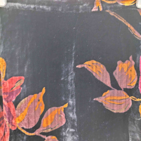 ローラアシュレイ LAURA ASHLEY サイドジップ 花柄 ベロア フレアスカート レディース 7