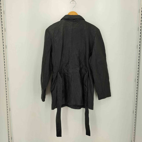 ジョーンズニューヨーク JONES NEW YORK 90-00s ジップアップ レザージャケット ハーフコート メンズ import:L