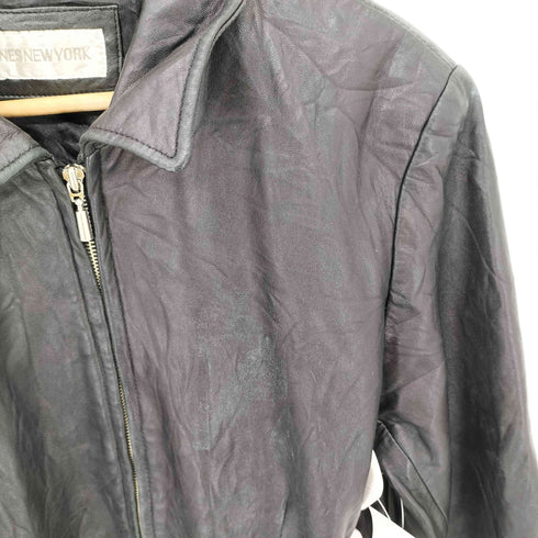 ジョーンズニューヨーク JONES NEW YORK 90-00s ジップアップ レザージャケット ハーフコート メンズ import:L