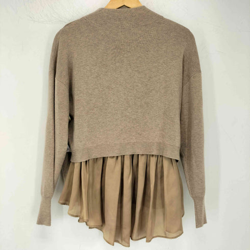 グリーンレーベルリラクシング GREEN LABEL RELAXING シャツコンビ レイヤードライク プルオーバー ニット レディース