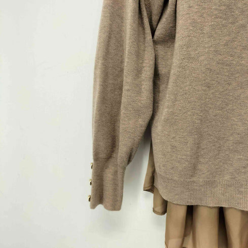 グリーンレーベルリラクシング GREEN LABEL RELAXING シャツコンビ レイヤードライク プルオーバー ニット レディース