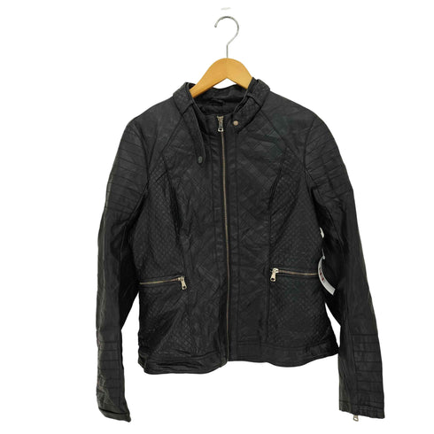 Cavalini レザー シングル ライダースジャケット Y2K メンズ import:L