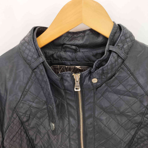 Cavalini レザー シングル ライダースジャケット Y2K メンズ import:L