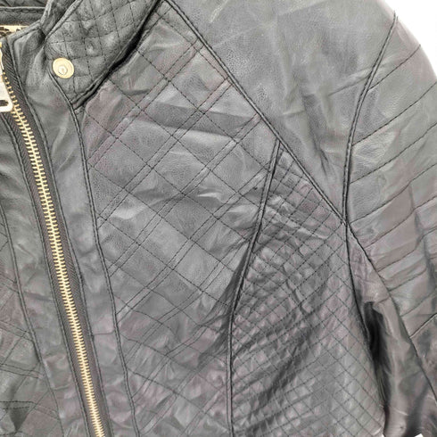 Cavalini レザー シングル ライダースジャケット Y2K メンズ import:L