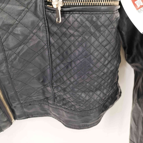 Cavalini レザー シングル ライダースジャケット Y2K メンズ import:L