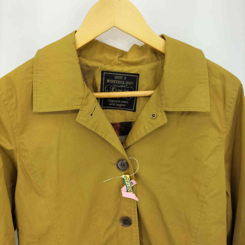 リブインコンフォート live in comfort 裏地チェック ステンカラーコート レディース JPN:L