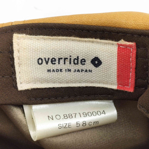 オーバーライド override レザーキャスケット メンズ  58