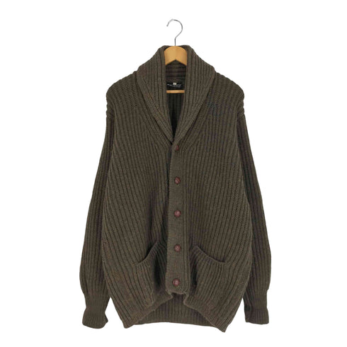 イギリス製 ローゲージ ショールカラー メランジウールニットカーディガン メンズ import:L