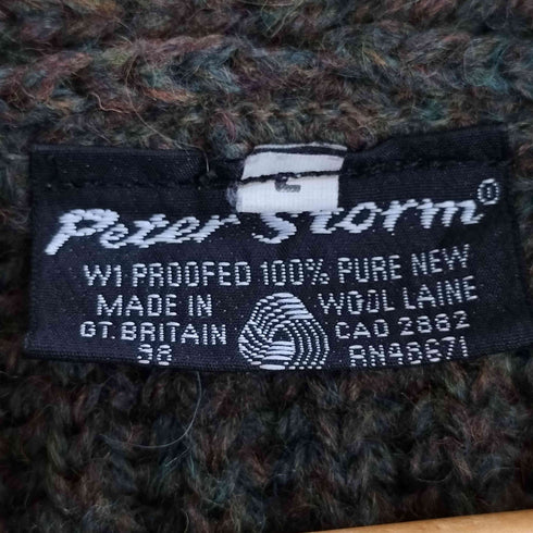 イギリス製 ローゲージ ショールカラー メランジウールニットカーディガン メンズ import:L