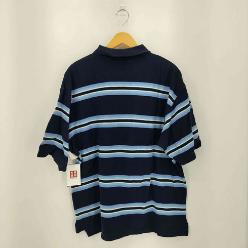 SOUTH POLE ロゴ刺繍 鹿の子 ボーダー ポロシャツ メンズ import:L