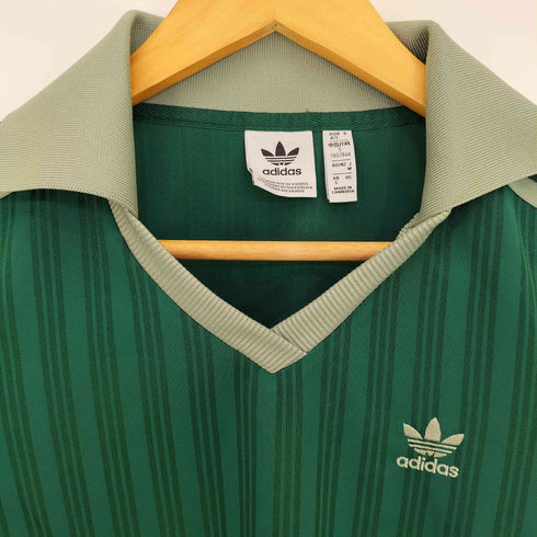 アディダスオリジナルス adidas Originals FOOTBALL JACQUARD V-NECK CROP POLO カレッジグリーン レディース JPN:M