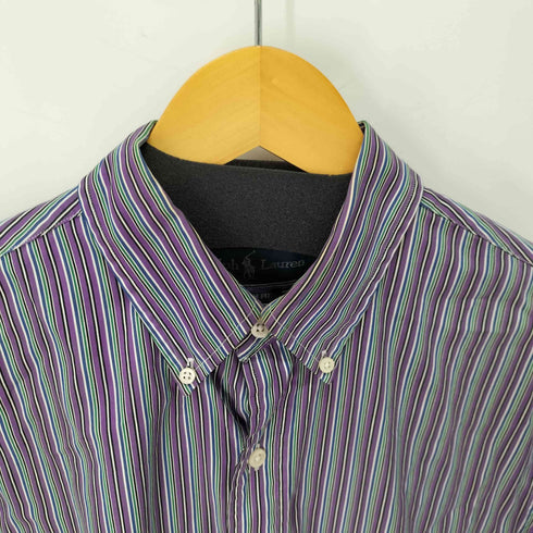 ラルフローレン RALPH LAUREN CUSTOM FIT ストライプ ボタンダウンシャツ メンズ import:L