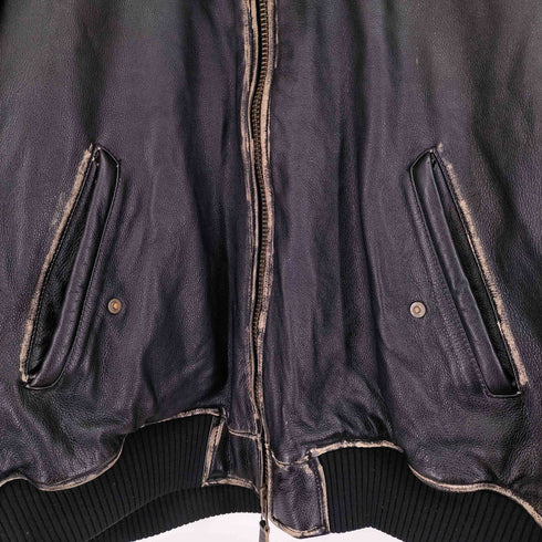 UNDERMYCAR VINTAGE COWHIDE OVERSIZED BOMBER メンズ