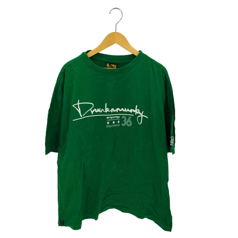 drunkn munky ロゴ刺繍 クルーネックTシャツ メンズ XXL
