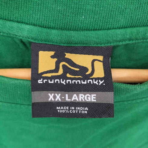 drunkn munky ロゴ刺繍 クルーネックTシャツ メンズ XXL