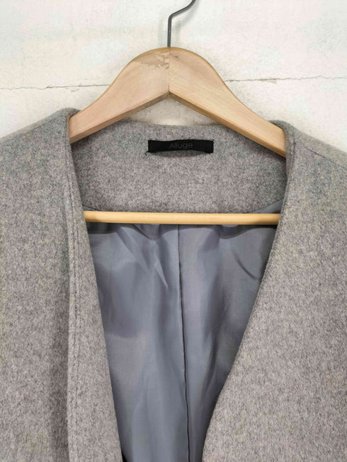 ALLUGE ラビットファーポケット ノーカラー混コート レディース JPN:M